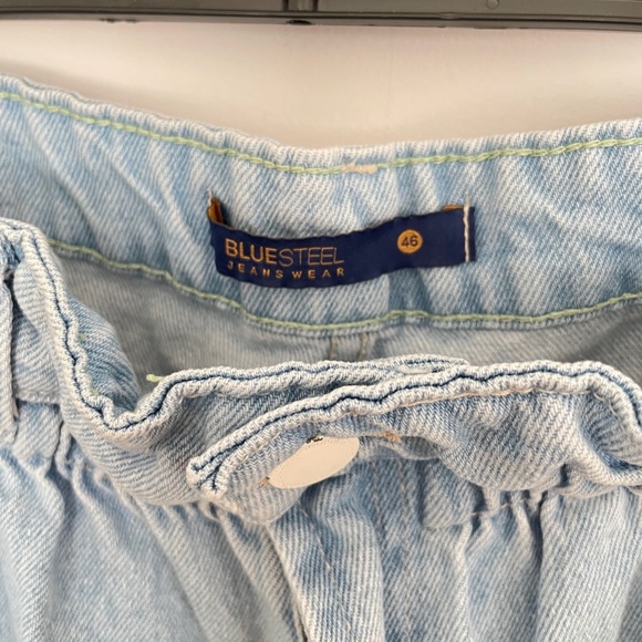 Blue Wide Leg Women High Rise Jeans Size  46 = US 14 or 16 - Picture 2 of 9